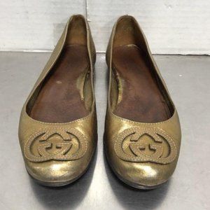 Gucci Gold Flats Size 35